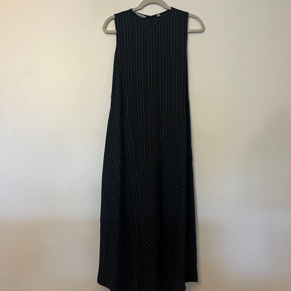 Vince Black Striped Maxi Dress